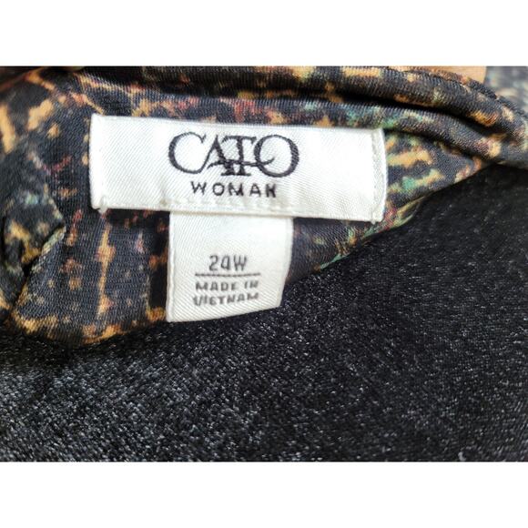 Cato Woman Dress Plus Size 24W Multicolor Abstract Pattern Stretch Casual - Picture 10 of 12